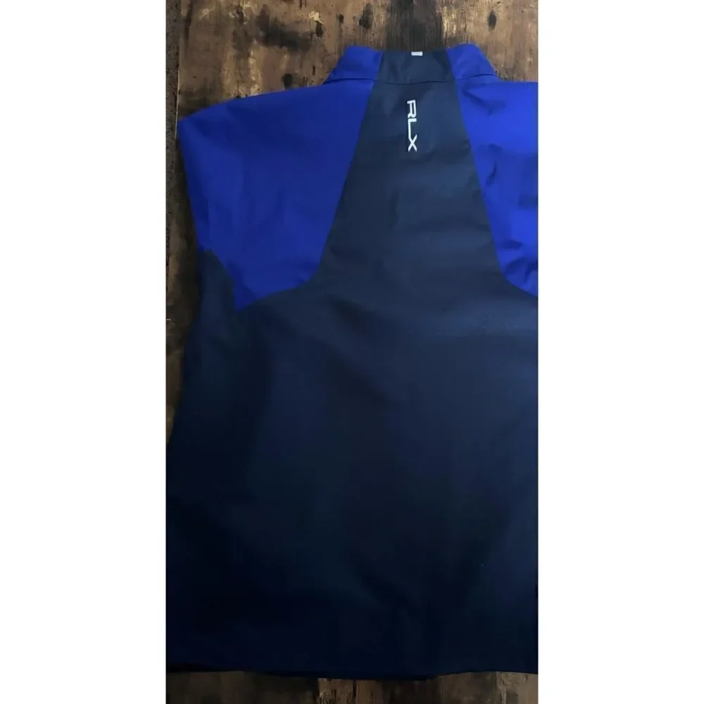 NEW POLO RLX RALPH LAUREN 1/4 ZIP PULLOVER  STRETCH & RECOVER BLUE MU Sz M NWOT